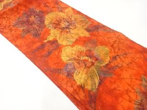 草花模様織出し名古屋帯